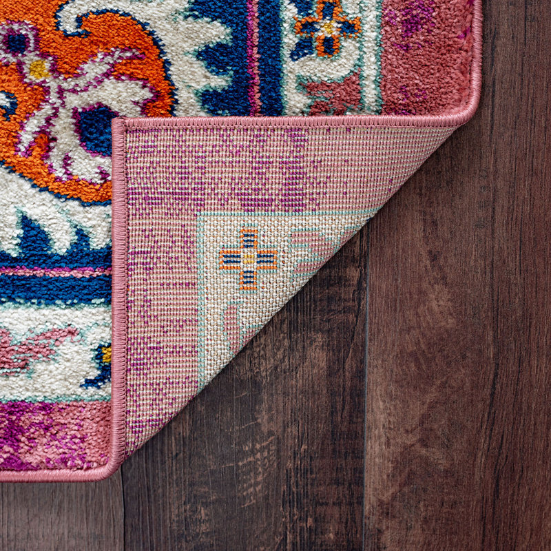 Bungalow Rose Depew Performance Purple/Gold/Blue Rug & Reviews Wayfair